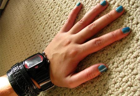 Blue nails!